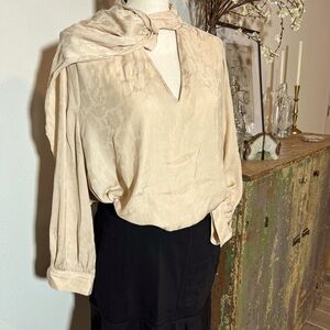 Banana republic- scarf neck blouse. Size XL